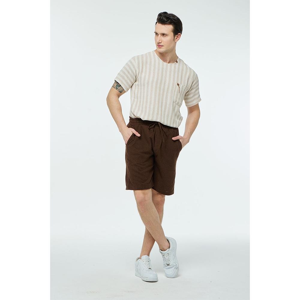 Men's Cotton Elastic Waist Shorts: Casual Summer Streetwear