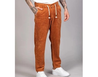 Men's Corduroy Trousers: Loose Fit Winter Pants