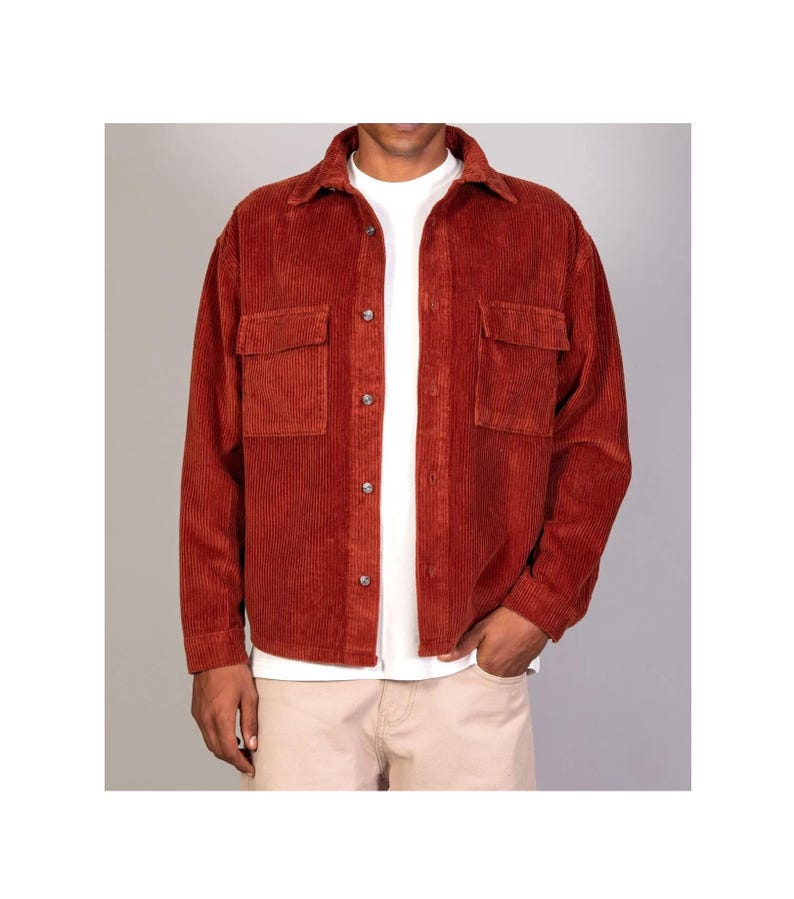 Men's Corduroy Jacket: Retro Casual Cotton Winter Coat image 1