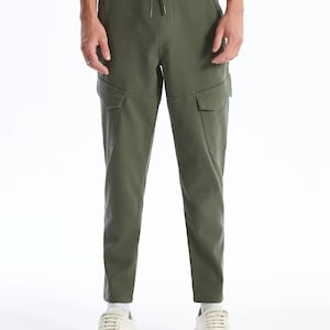 Men&#39;s Cotton Blend Cargo Pants: Casual Military Style Workwear