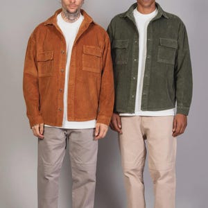 Men's Corduroy Jacket: Retro Casual Cotton Winter Coat image 9