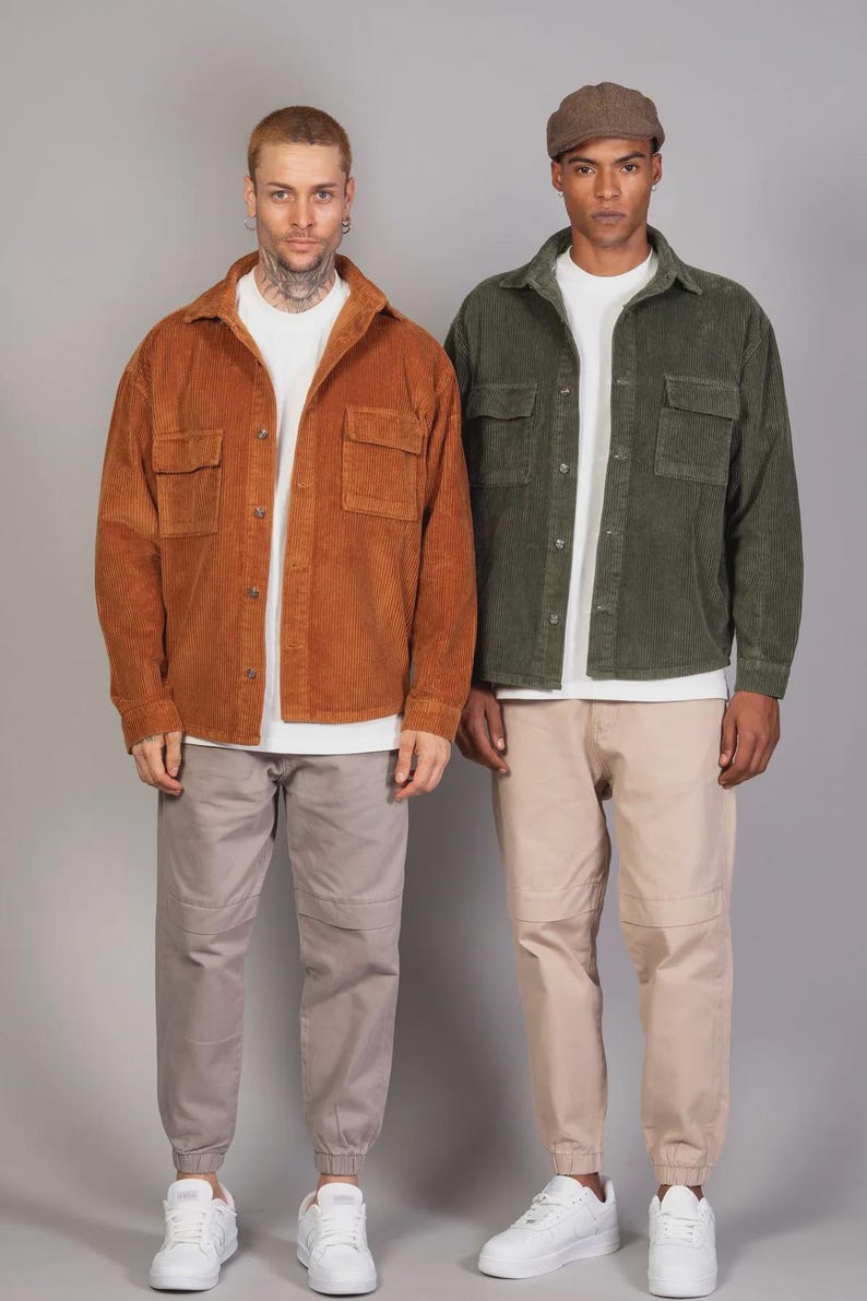 Men's Corduroy Jacket: Retro Casual Cotton Winter Coat image 9