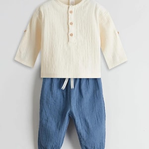 Kids Muslin Pants, Organic Cotton Baby Pants, Bohemian Style Pants, Toddler Clothes, Baby Clothes, Newborn Pants