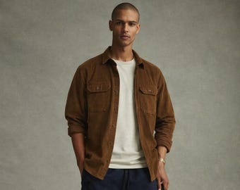 Men's Corduroy Jacket: Retro Casual Cotton Winter Shirt