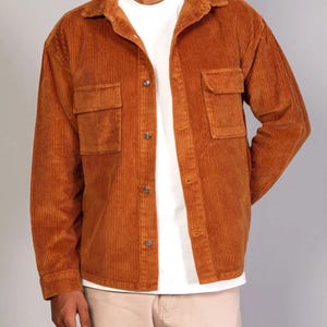 Men's Corduroy Jacket: Retro Casual Cotton Winter Coat Camel