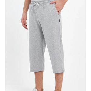 Relaxed fit,Organic Cotton Straight Leg Jogger Capri,Athletic Sweatpants,Training Bottoms,Baggy Sweatpants for Men or Women