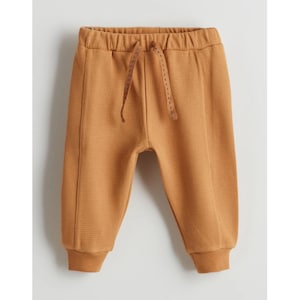 Baby Boy Cotton Joggers, Waffle Knit Pants, Elastic Waist, Toddler Sweatpants, Fall Baby Pants, Cozy Bottoms for Kids,newborn pants