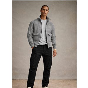 Chaqueta bomber ligera de algodón para hombre: estilo casual primavera/otoño