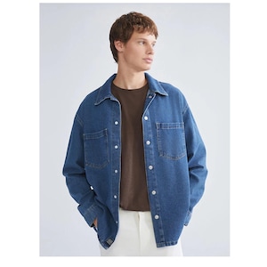 Men&#39;s Jeans Shirt, jeans Jacket, Indigo Denim Jacket, Vintage Denim Jacket, Blue Denim Jacket, Jeans Shirt, Denim Trucker Jacket