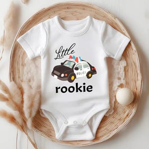 Little Rookie Police Onesies® Brand Cute Natural Bodysuit Police Baby Clothes, Policeman Baby Bodysuit Rookie Baby Outfit Police 217PNN