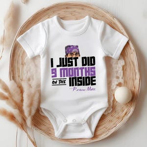 Prison Mike Baby Onesie, I Just Did 9 Months Inside Bodysuit, Prison Mike Onesie, Funny Onesies, Newborn Baby Gift, Baby Shower Gift 216ASNN