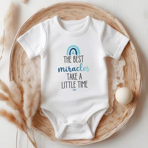 The Best Miracles take a Little Time Onesie®, IVF Rainbow Baby Bodysuit, IVF Baby, Rainbow Baby, Infertility Onesie, New Mom Gift 21XMNN