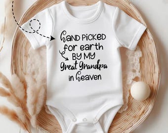 Hand Picked By My Great Grandpa Baby Onesie (Multiple Colors) OSQ1010