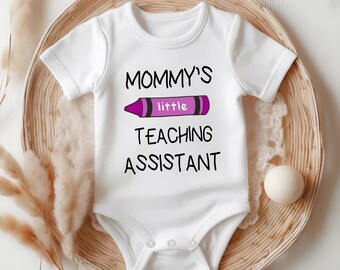 Mommy's Little Teaching Assistant Baby Onesies® Brand Teacher Mom Gift for Teacher Baby Gift Cute Baby School Kids Baby Shower Gift 21JJNN