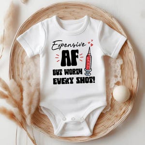 Expensive AF But Worth Every Single Shot, IVF , Thanks Science , Made with Love and Science, Cute In Vitro Baby , IVF Baby, Onesie® 32BANN