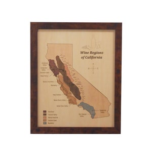 Karte der Wein-Region, Kalifornien