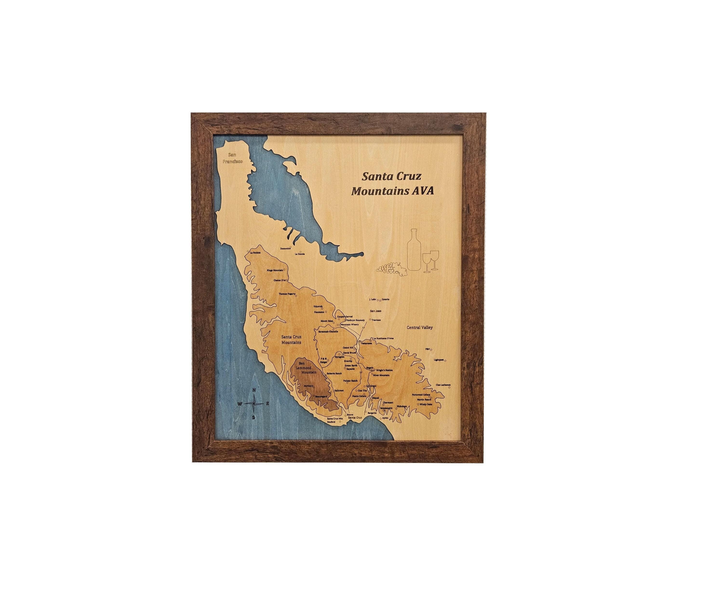 【 明治九谷 五彩金彩壺 】　大黒図（恵比寿留守模様）　　L0405D Wine AVA Map, Santa Cruz Mountains - Etsy