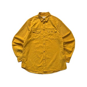 ヴィンテージ フェールラーベン コーデュロイ プレッピー L/S カラード ボタンアップ シャツ イエロー サイズ L