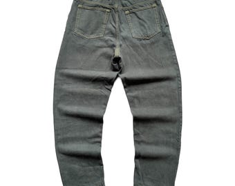 Helmut Lang 本人期Vintage Stained Denim 26 Helmut Lang Rare painter Distressed Ripped jeans denim