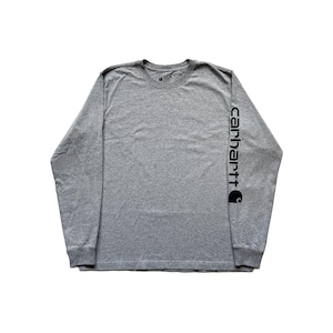 Vintage Carhartt Heavyweight Longsleeve T-Shirt Relaxed Fit Grey Size L