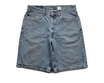 90s Vintage Levi’s Silvertab Baggy Short Vintage 1990s LEVIS Silvertab Baggy Jean SHORTS Size 27 Small