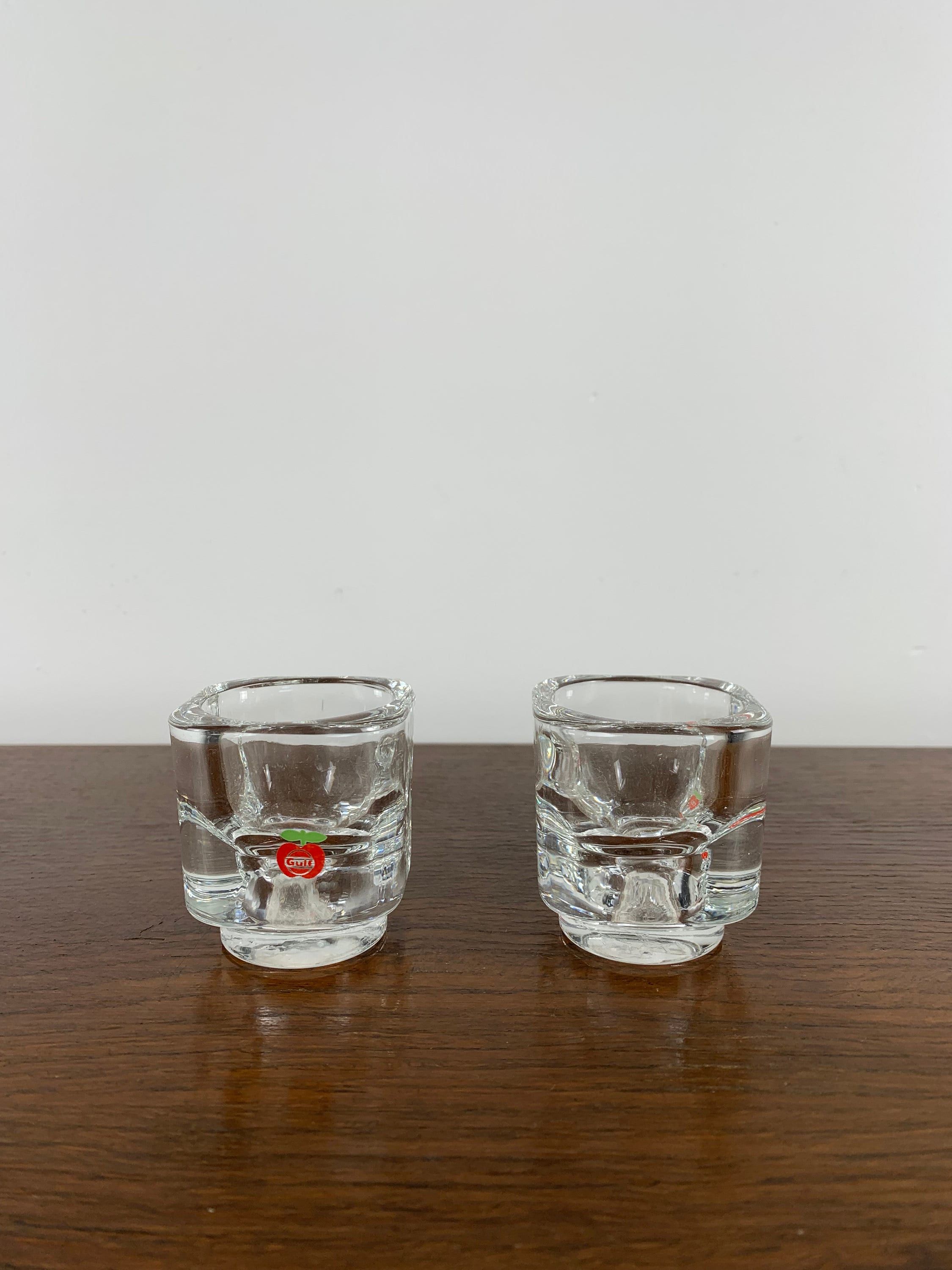 GULF Vintage Glass Candle Holder Set | 70s | Retro Italian Design | Versatile Egg Cup, Gift Idea