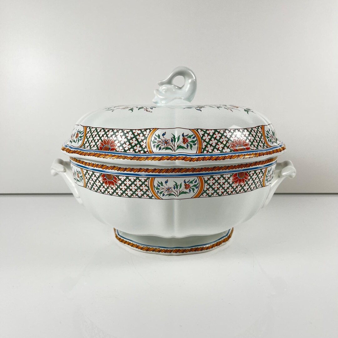 Gien Rouen Sainfoin Earthenware Tureen, Vintage 1990s Limited Edition ...