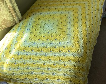 Virus Afghan/Blanket/Throw in Yellows