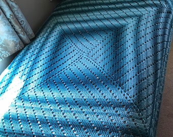 Shaded Teals Afghan/Blanket/Throw