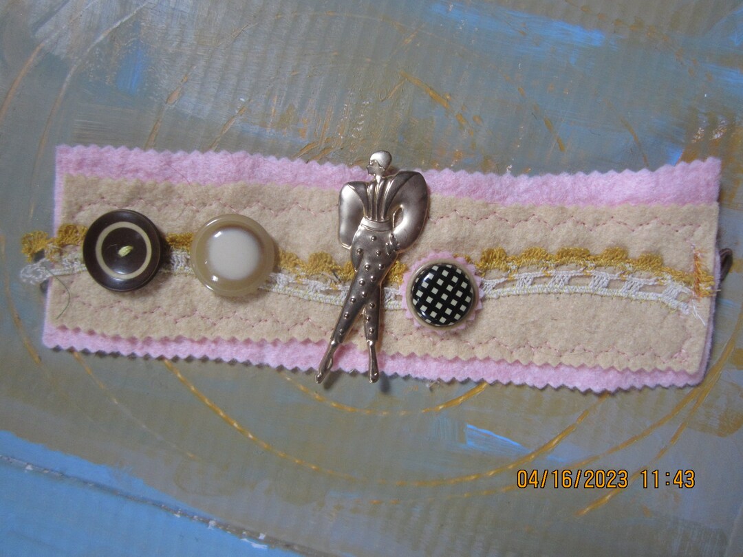 Textile Wearable Art Pins Artsy Cuffs Small Clusters Etsy