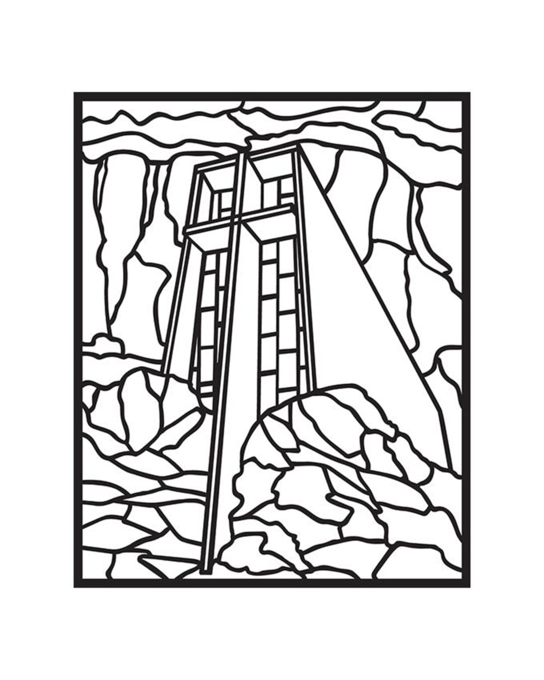 Coloring page landscape sedona arizona adult child
