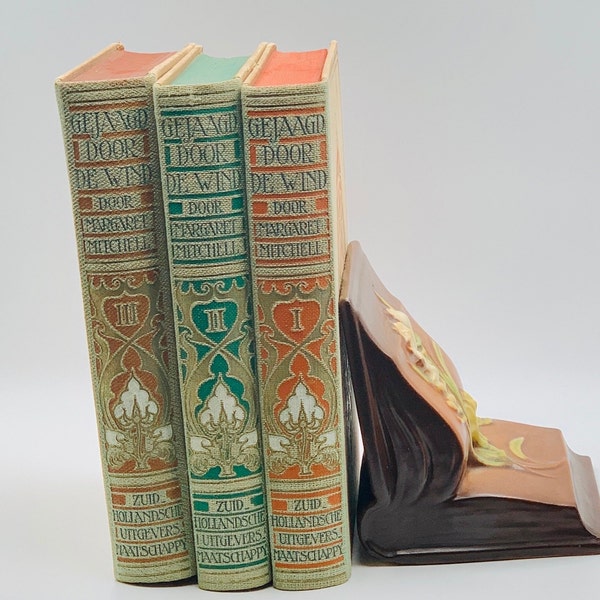 Margaret Mitchell 1936 Original First Dutch Edition Three Volume Set Of Gone With The Wind