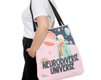 Neurodiverse Universe Einkaufstasche - ADHD Autistic Autism Geschenk - Bewusstsein und Akzeptanz - Blonde Weltraum Girlie