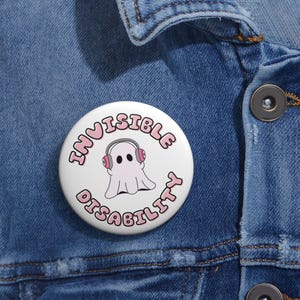 Invisible Disability Button | Chronic Illness Awareness Badge | Disability Pride Accessory | Neurodivergent Support Gift | Lanyard Pin