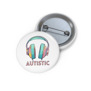 Autistic Headphones Pin – Sensory-Friendly Badge for Autism Pride & Neurodivergent Advocacy - Sunflower Lanyard Accessory
