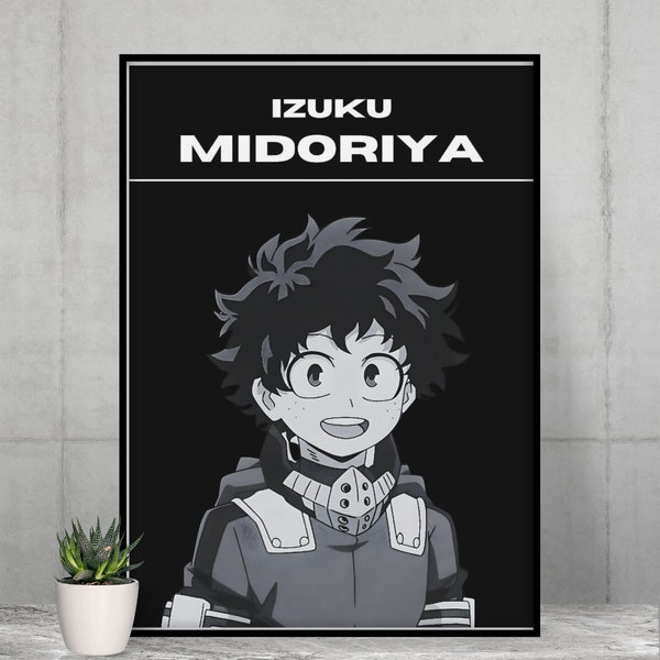 Izuku Midoriya Poster, My Hero Academia Poster, Deku, MHA Wall Art, shoto todoroki, Boku No Hero Anime, Deku Poster, MHA Poster, BNH Poster