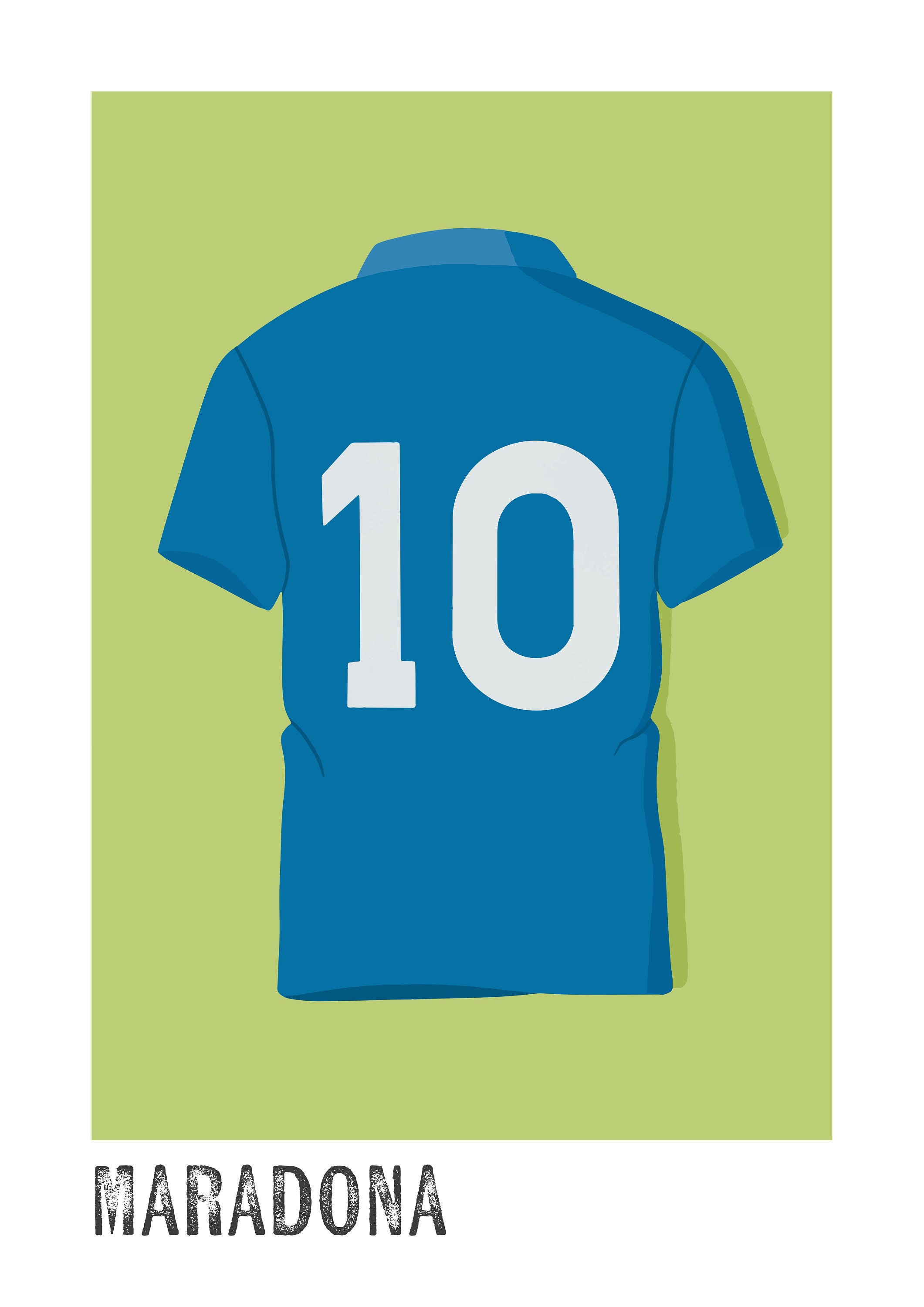 Maradona's Number 10 Jersey - Napoli - Etsy