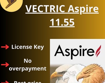 Vectric Aspire 11.55 / Chiave di licenza / Intaglio CNC / Windows