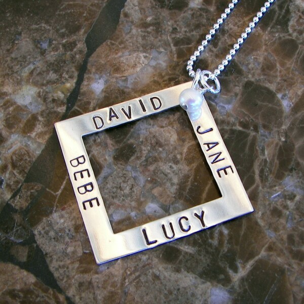 Hip Diamond Shaped Word Necklace