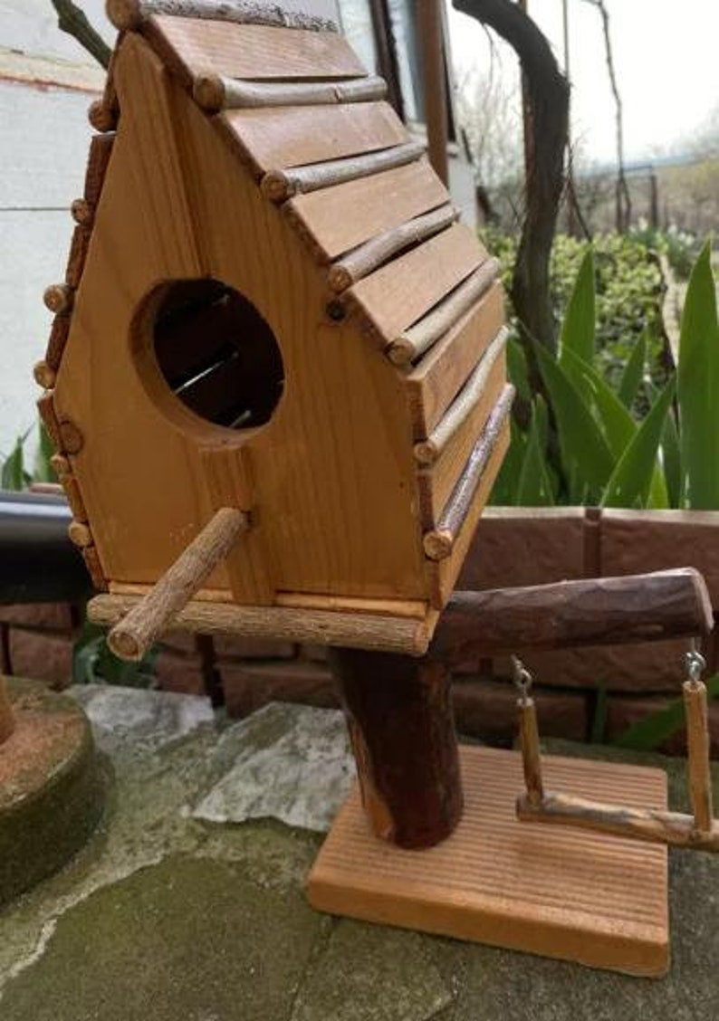 Handmade wooden birdhouse image 1