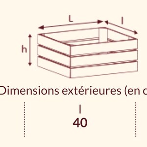 Caisses en bois Naturel Petite Etagère Lot de 2 image 3