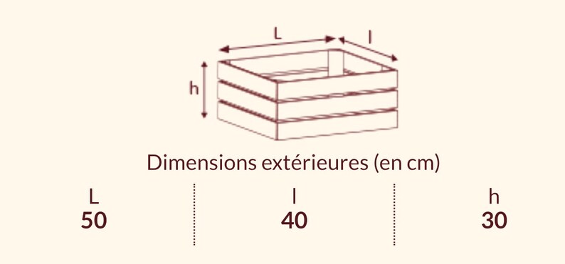 Caisses en bois Naturel Petite Etagère Lot de 2 image 3