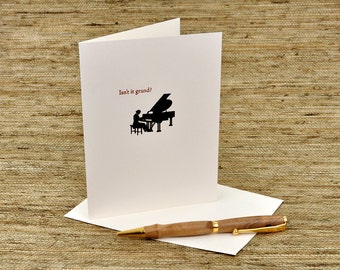 Isn't it grand - letterpress card for celebration, congratulations