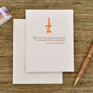 So shines a good deed...  Shakespare quote - Letterpress Thank You Card