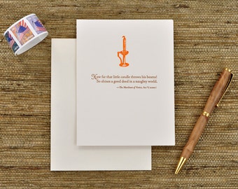 So shines a good deed...  Shakespare quote - Letterpress Thank You Card