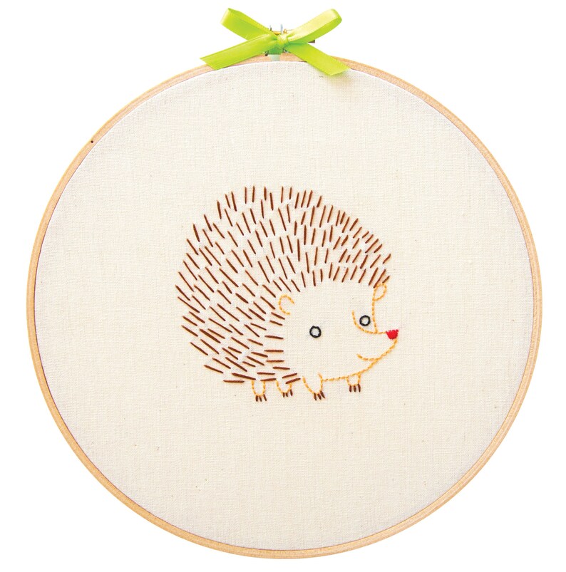Kit Broderie Débutant Hibou - Point De Croix - Cercle 20cm - Instructions Anglais
