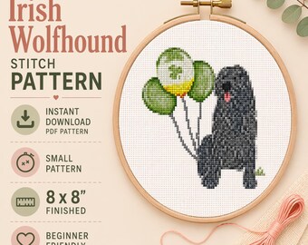Irish Dog Cross Stitch Pattern PDF - Instant Download