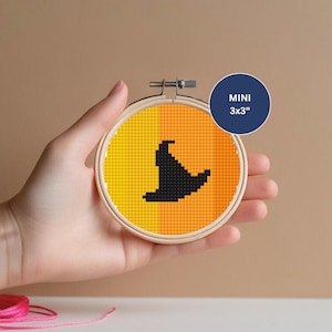 Schema punto croce cappello da strega PDF - Download immediato