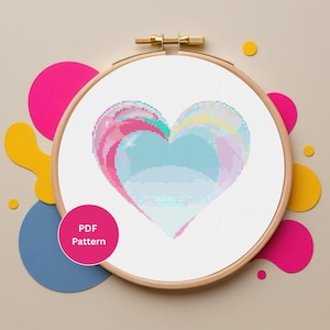 Heart Cross Stitch Pattern PDF
