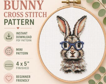 Bunny Cross Stitch Pattern PDF - Instant Download